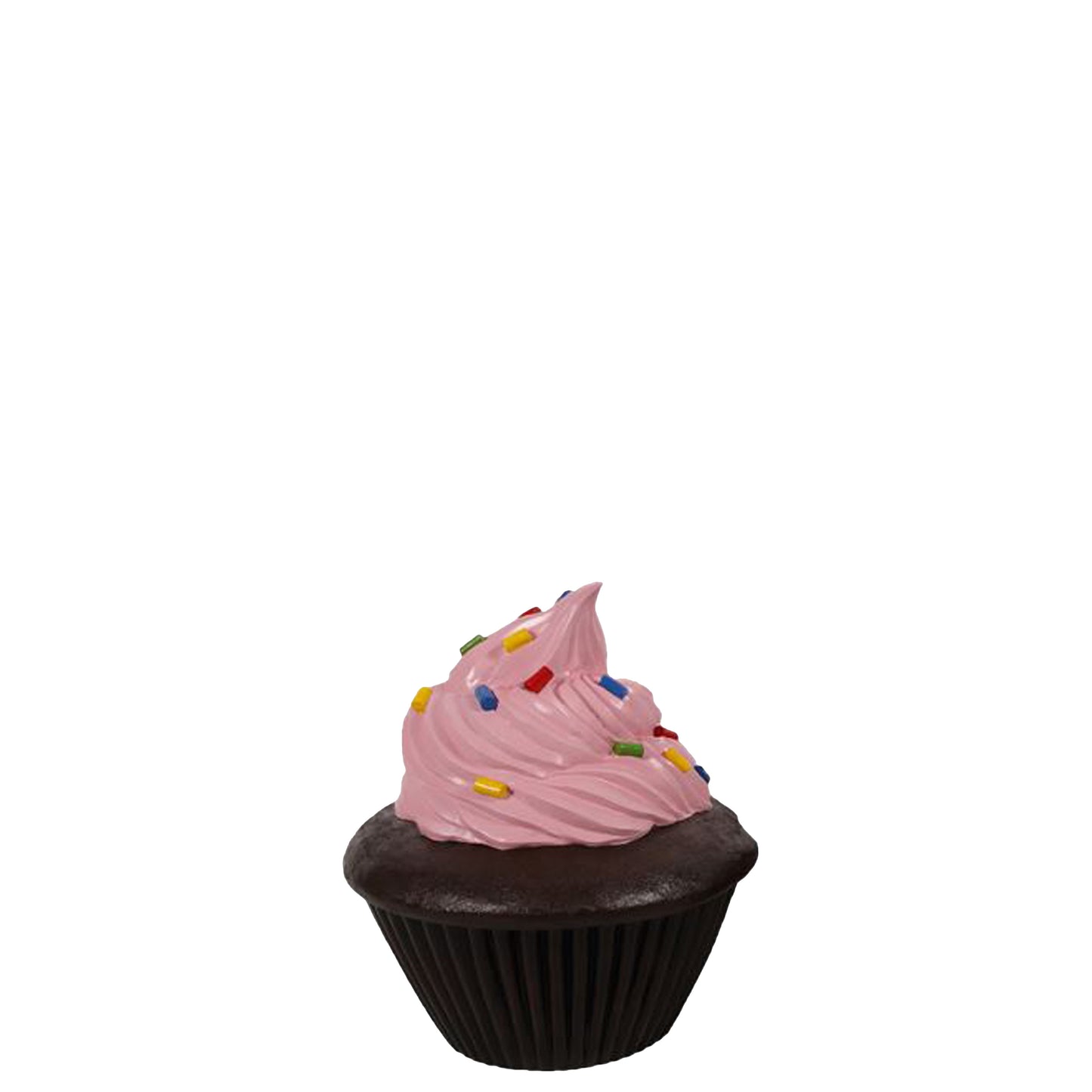 Pink Chocolate Cupcake Statue With Sprinkles