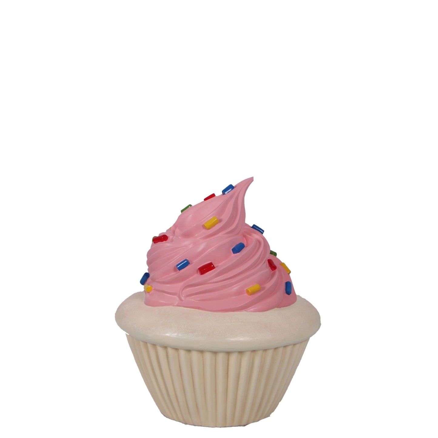 Pink Vanilla Cupcake Statue With Sprinkles