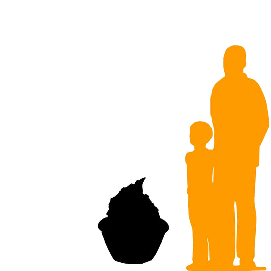 White Chocolate Cupcake Statue With Sprinkles R0317-170073-H