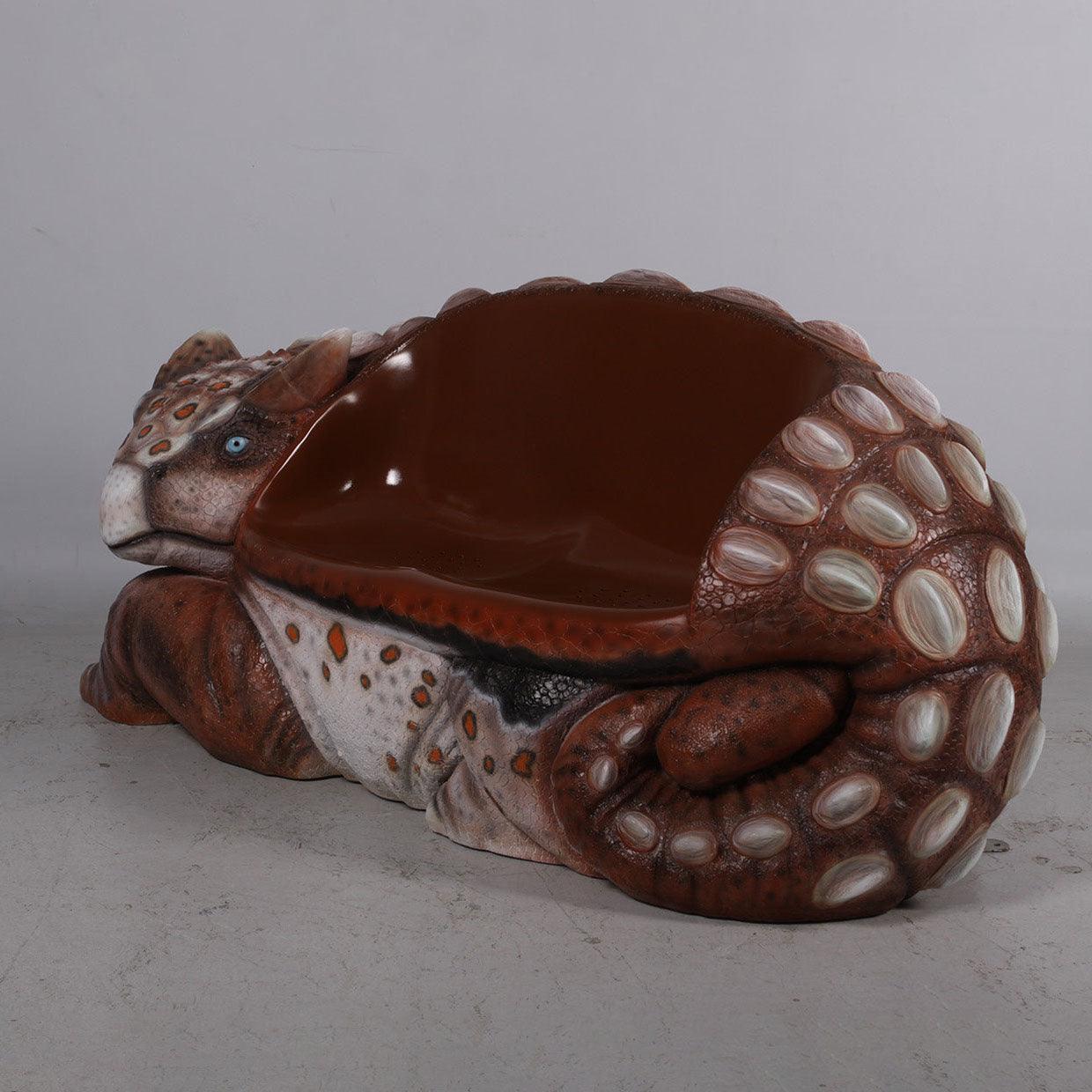 Minim Ankylosaur Dinosaur Bench Statue