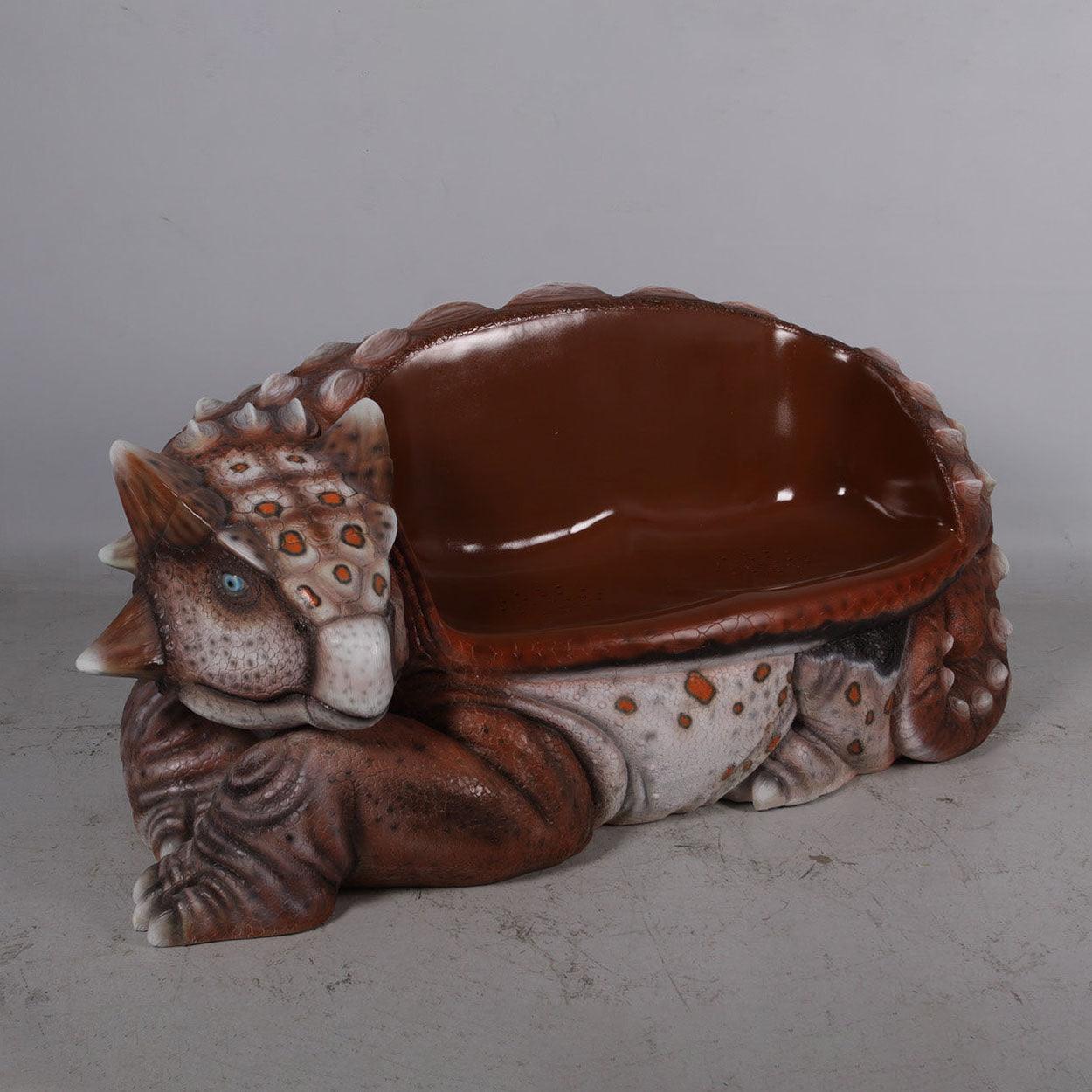 Minim Ankylosaur Dinosaur Bench Statue
