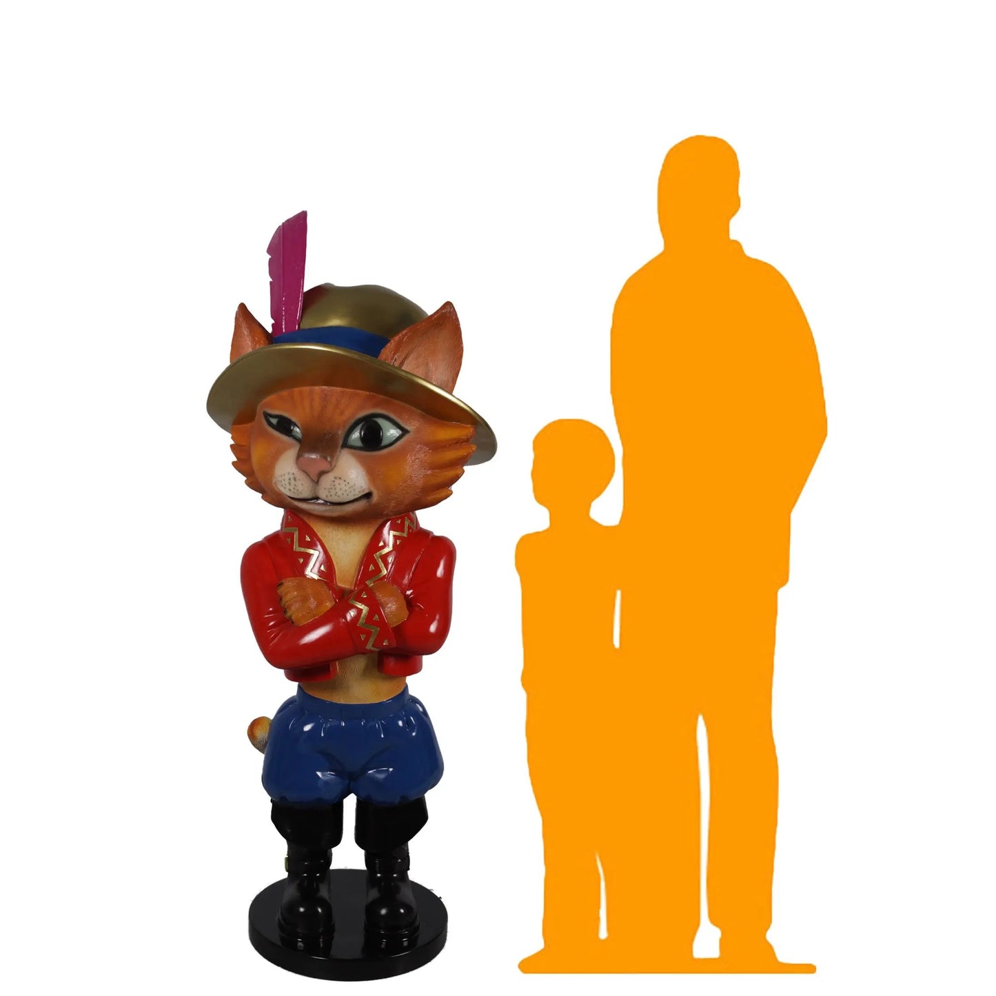 Comic Cat Standing Life Size Statue A0715-170149-H