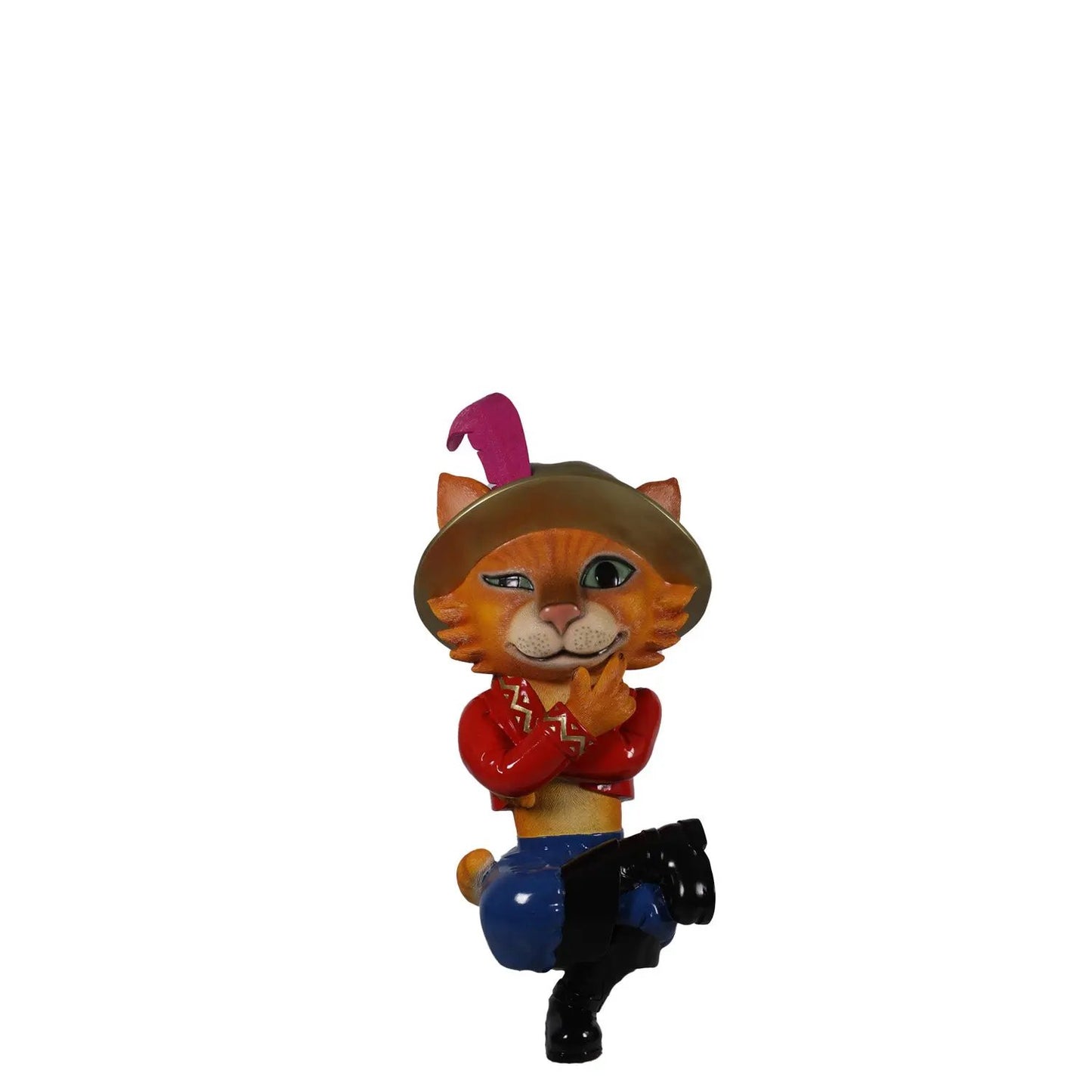 Comic Cat Sitting Life Size Statue A0715S-170151-H