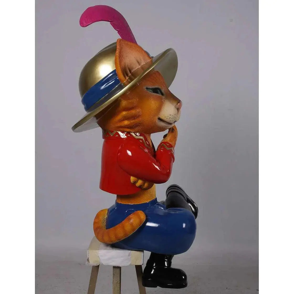 Comic Cat Sitting Life Size Statue A0715S-170151-H