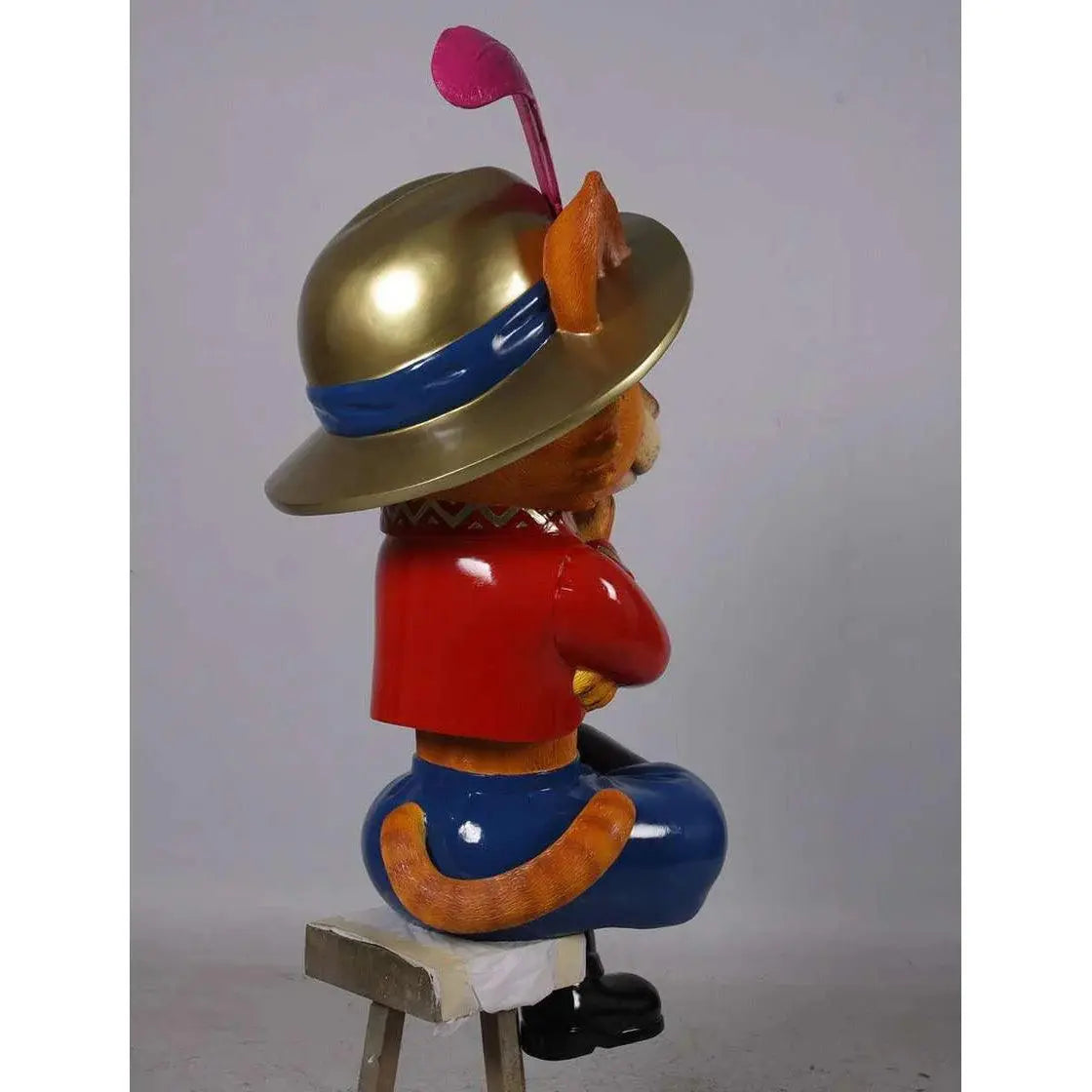 Comic Cat Sitting Life Size Statue A0715S-170151-H