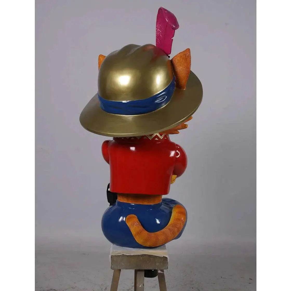 Comic Cat Sitting Life Size Statue A0715S-170151-H