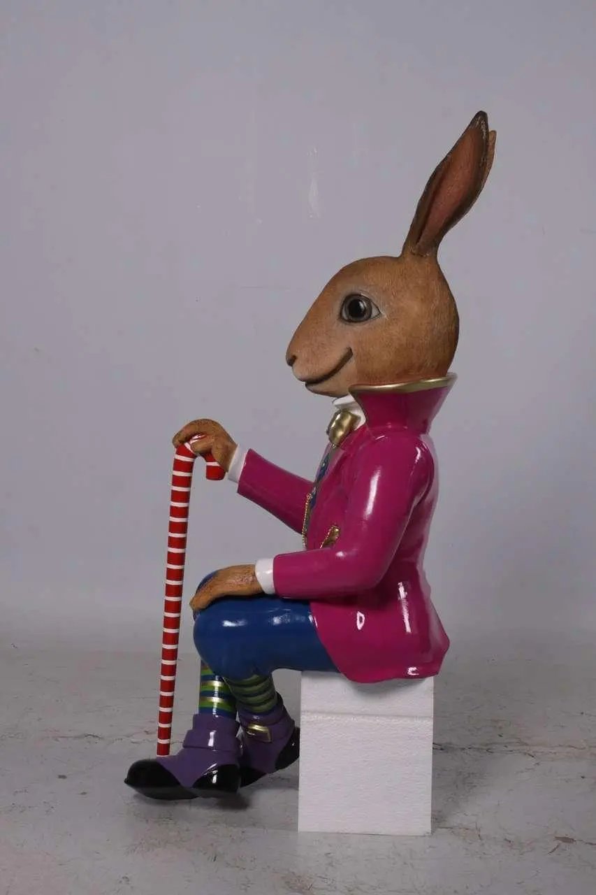 Sitting Jack The Rabbit Statue A0716S-170152-H