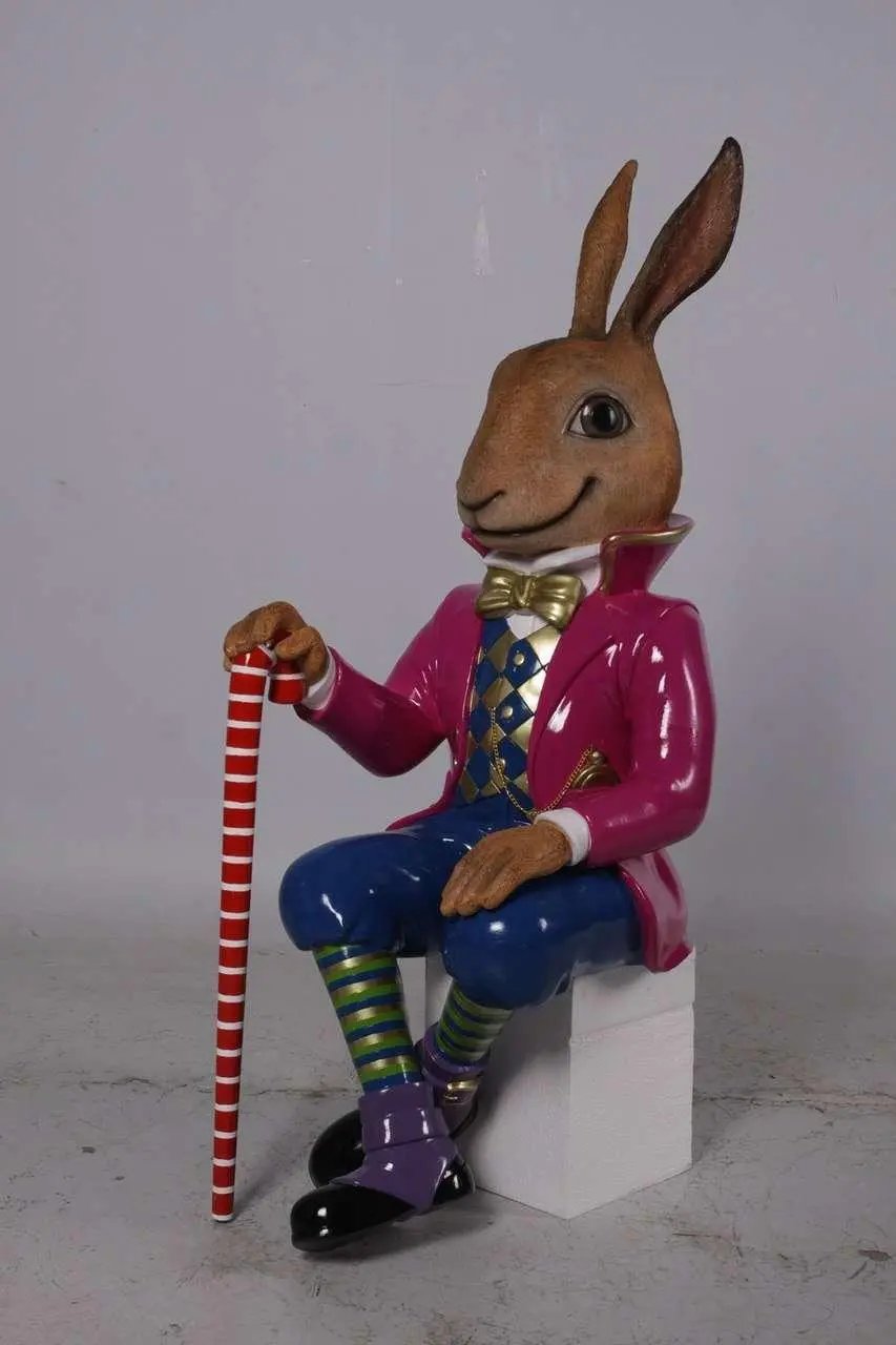 Sitting Jack The Rabbit Statue A0716S-170152-H