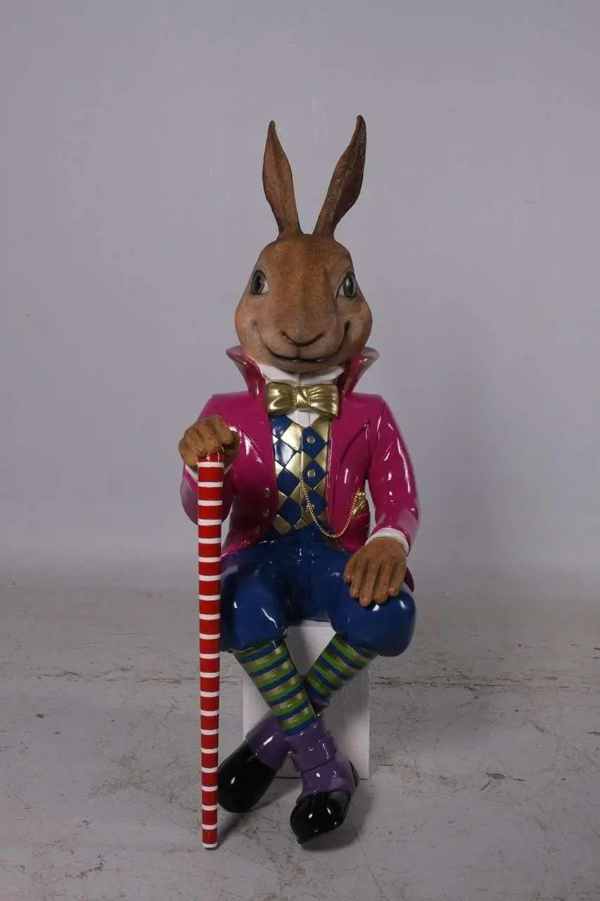 Sitting Jack The Rabbit Statue A0716S-170152-H