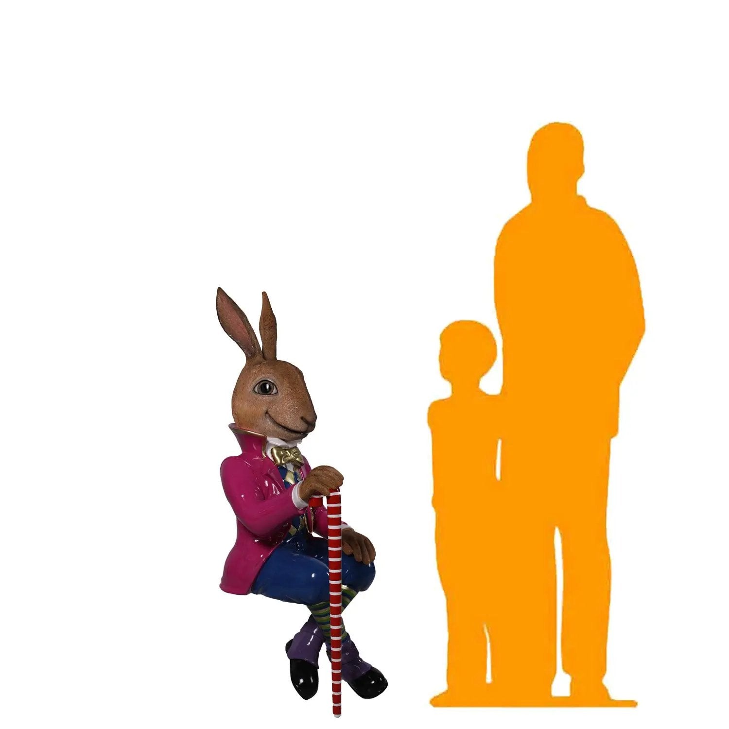 Sitting Jack The Rabbit Statue A0716S-170152-H