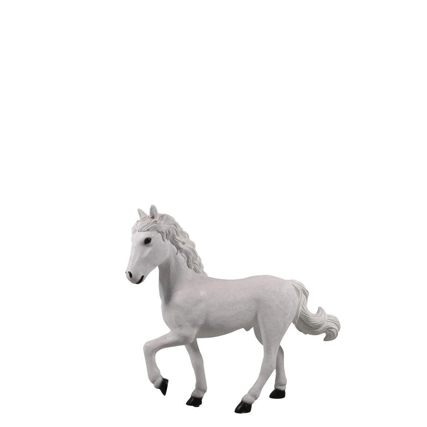 White Majestic Pony Statue