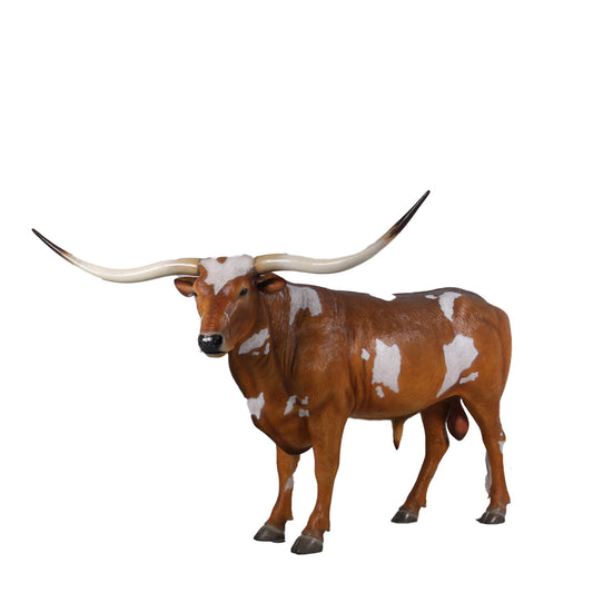 Texas Long Horn Life Size Statue