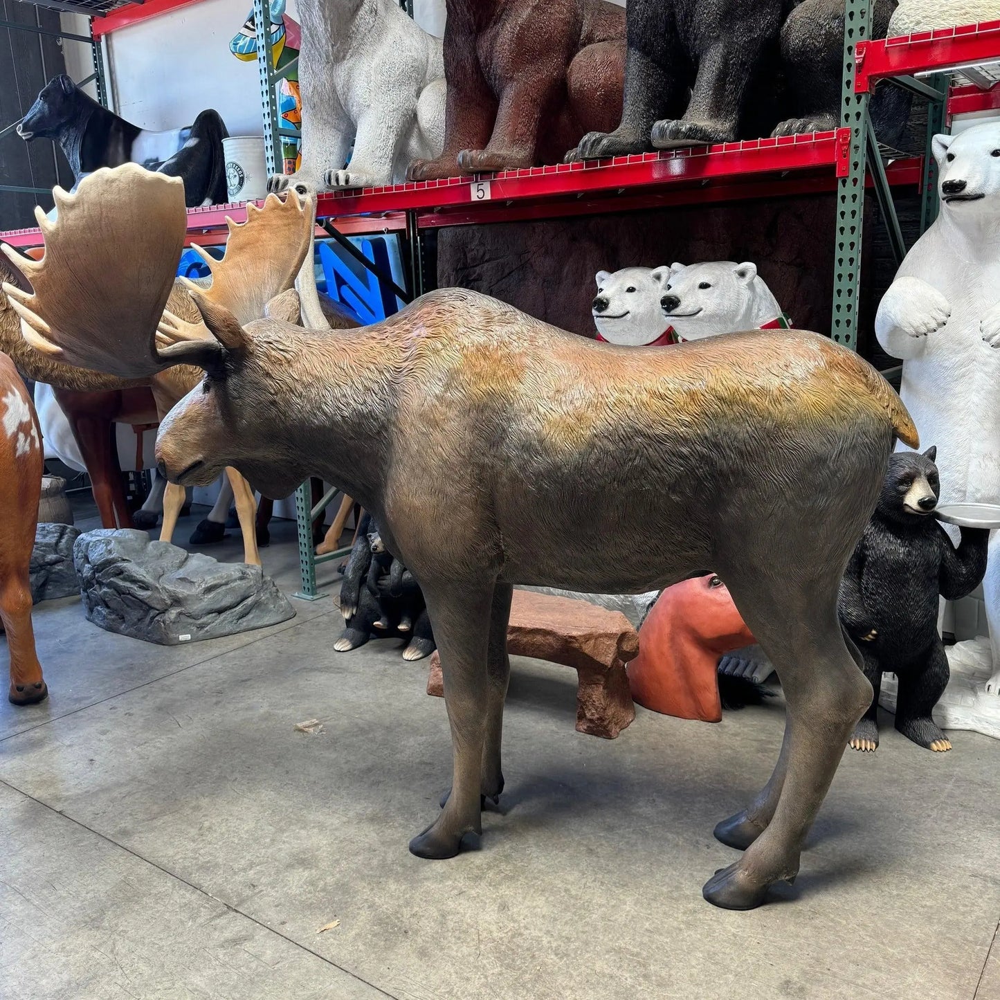 North American Moose Life Size Statue A0768-170211-H
