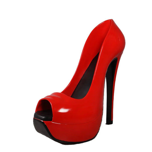 Red Stiletto High Heel Shoe Over Sized Statue M0159-170231-H