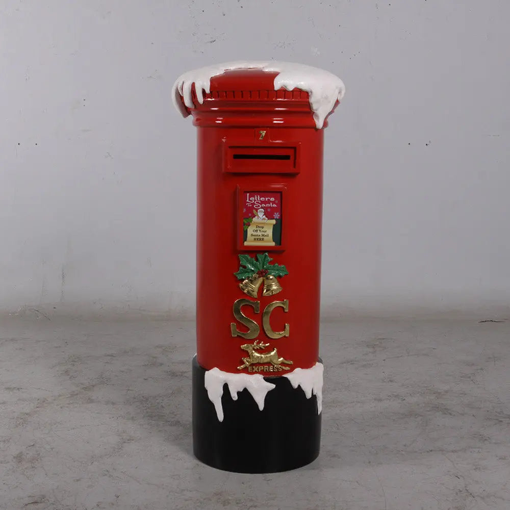Small Santa's Snow Mailbox Statue S0141S-180031-H