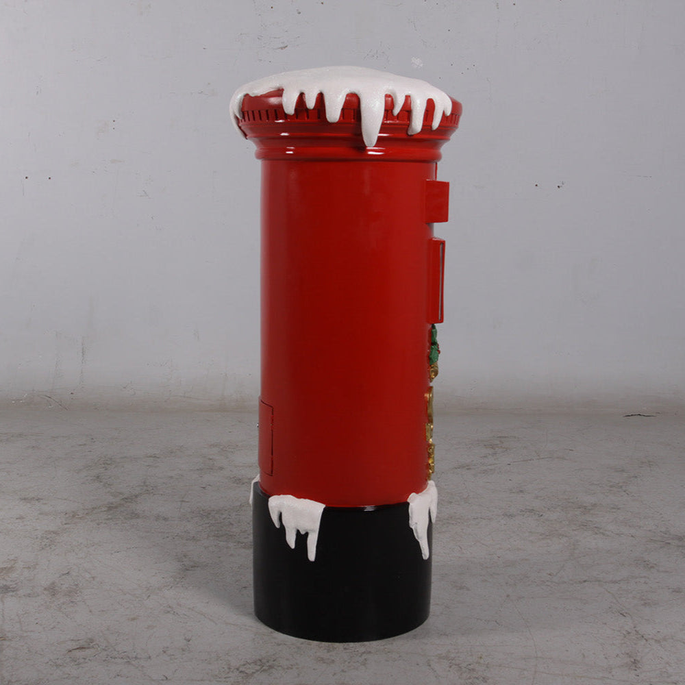Small Santa's Snow Mailbox Statue
