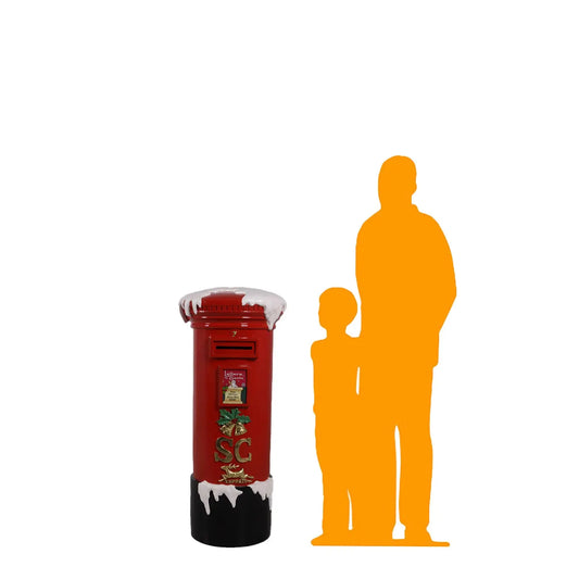 Small Santa's Snow Mailbox Statue S0141S-180031-H