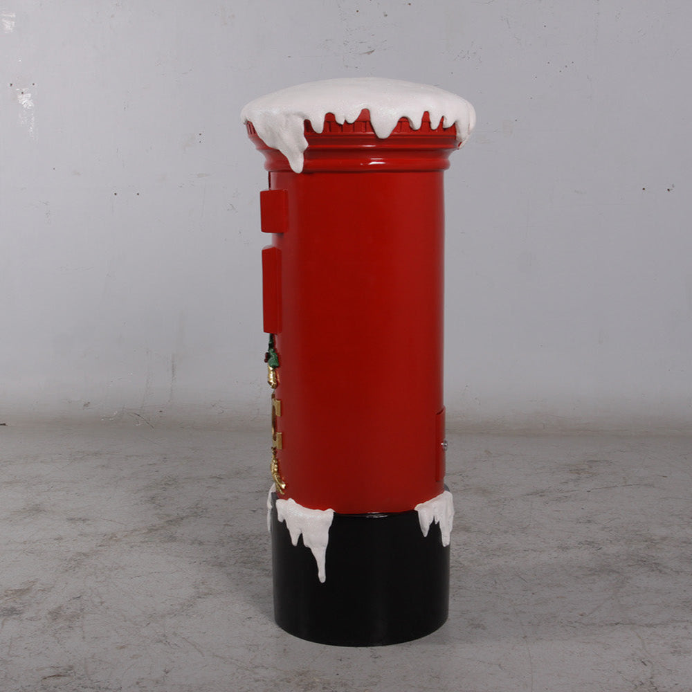 Small Santa's Snow Mailbox Statue
