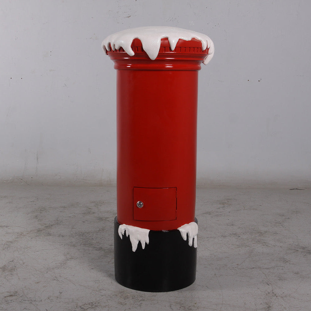 Small Santa's Snow Mailbox Statue