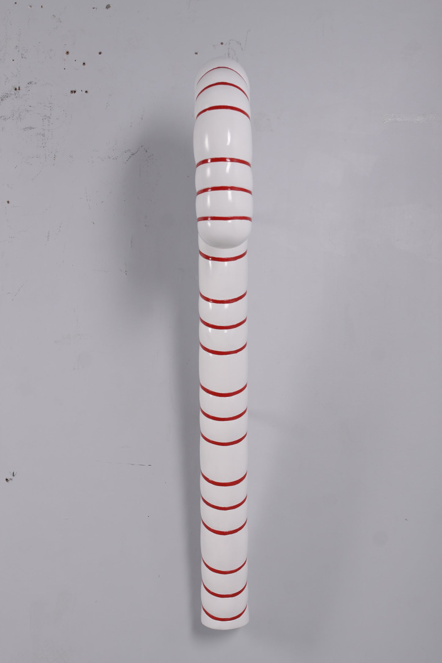 Hanging White Cushion Candy Cane Statue