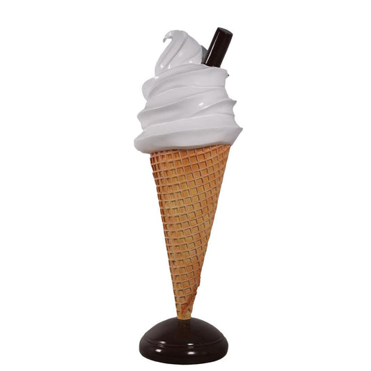 Large Vanilla Soft Serve Ice Cream Statue - LM Treasures Prop Rentals