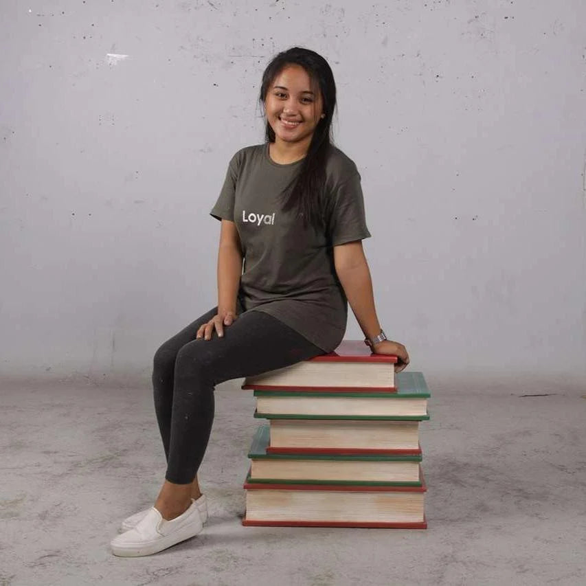 Stacked Book Statue