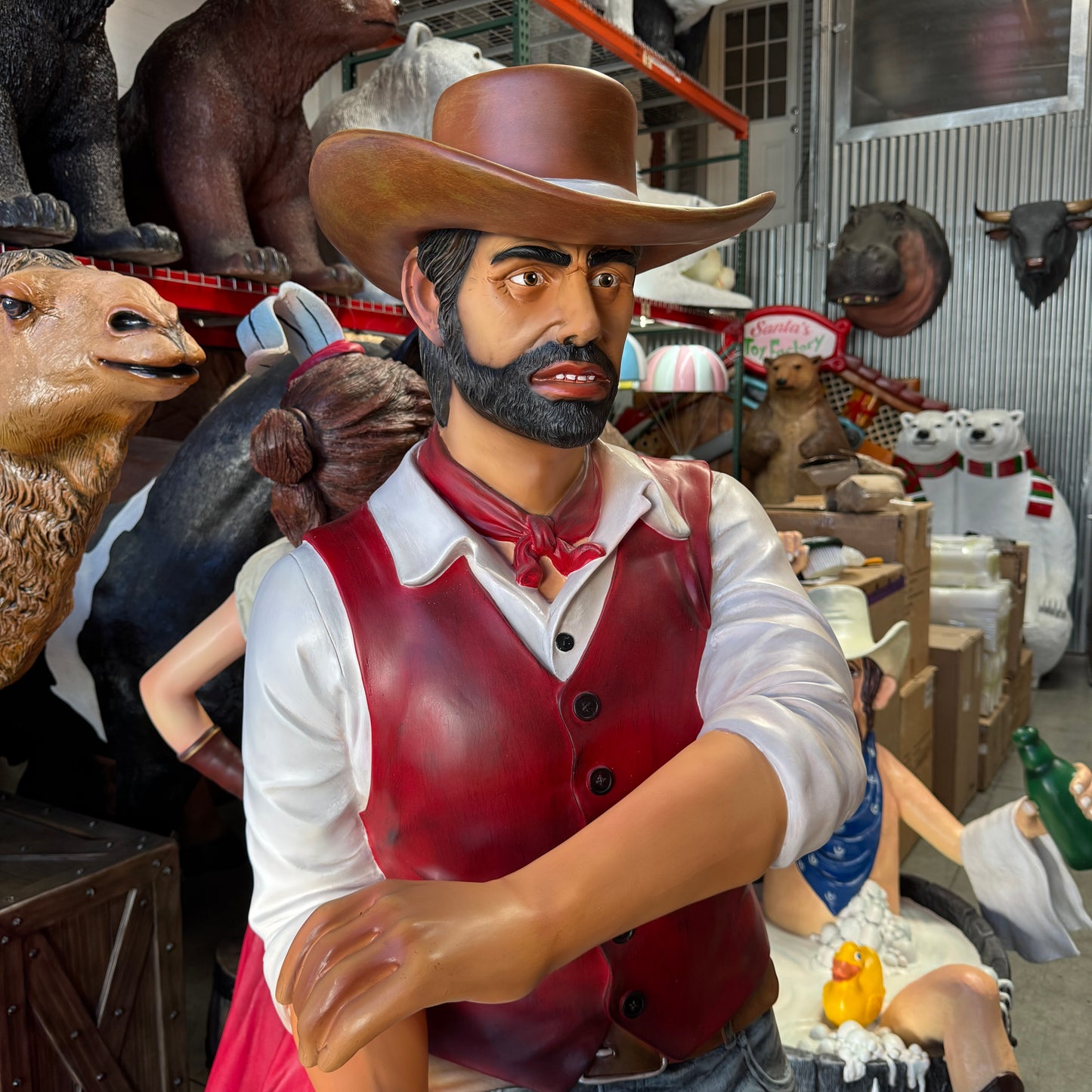 Gunslinger Cowboy Life Size Statue