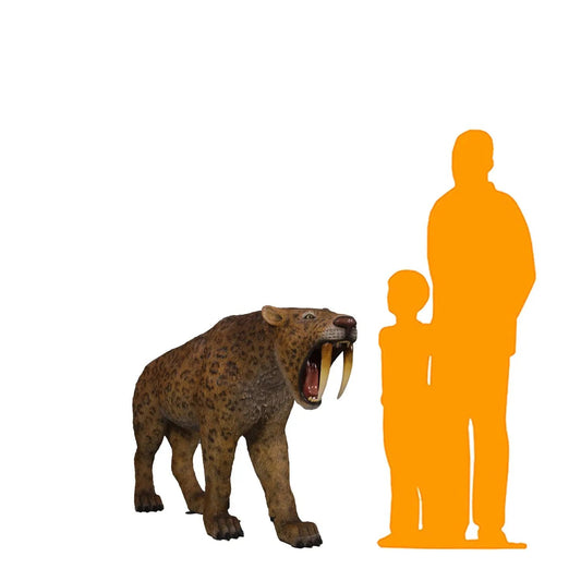 Smilodon Saber Tooth Statue A0739-180148-H