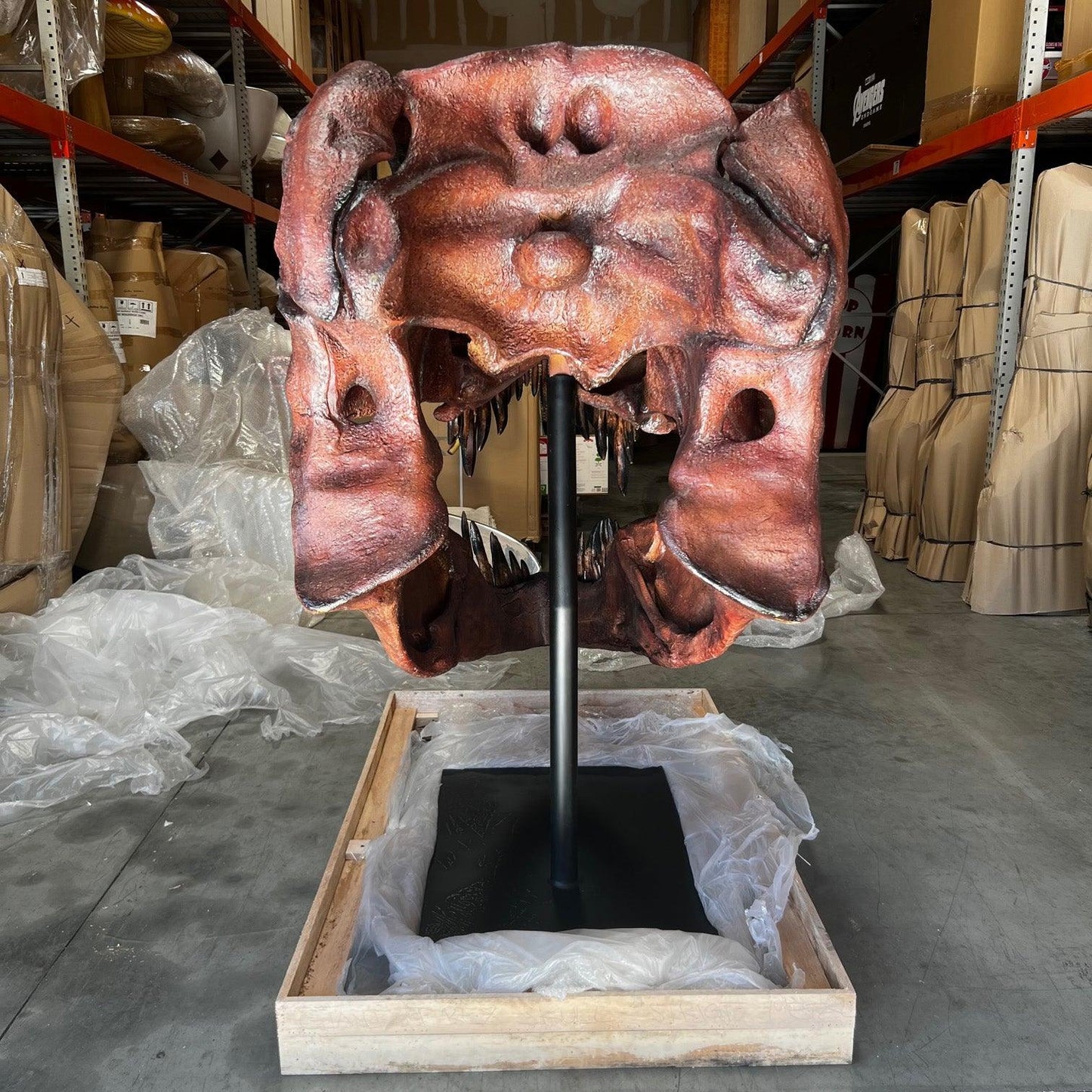 Jumbo T-Rex Skull Statue