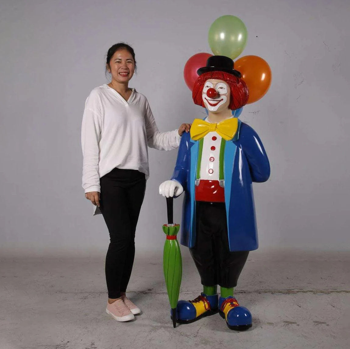 Clown With Balloons Statue