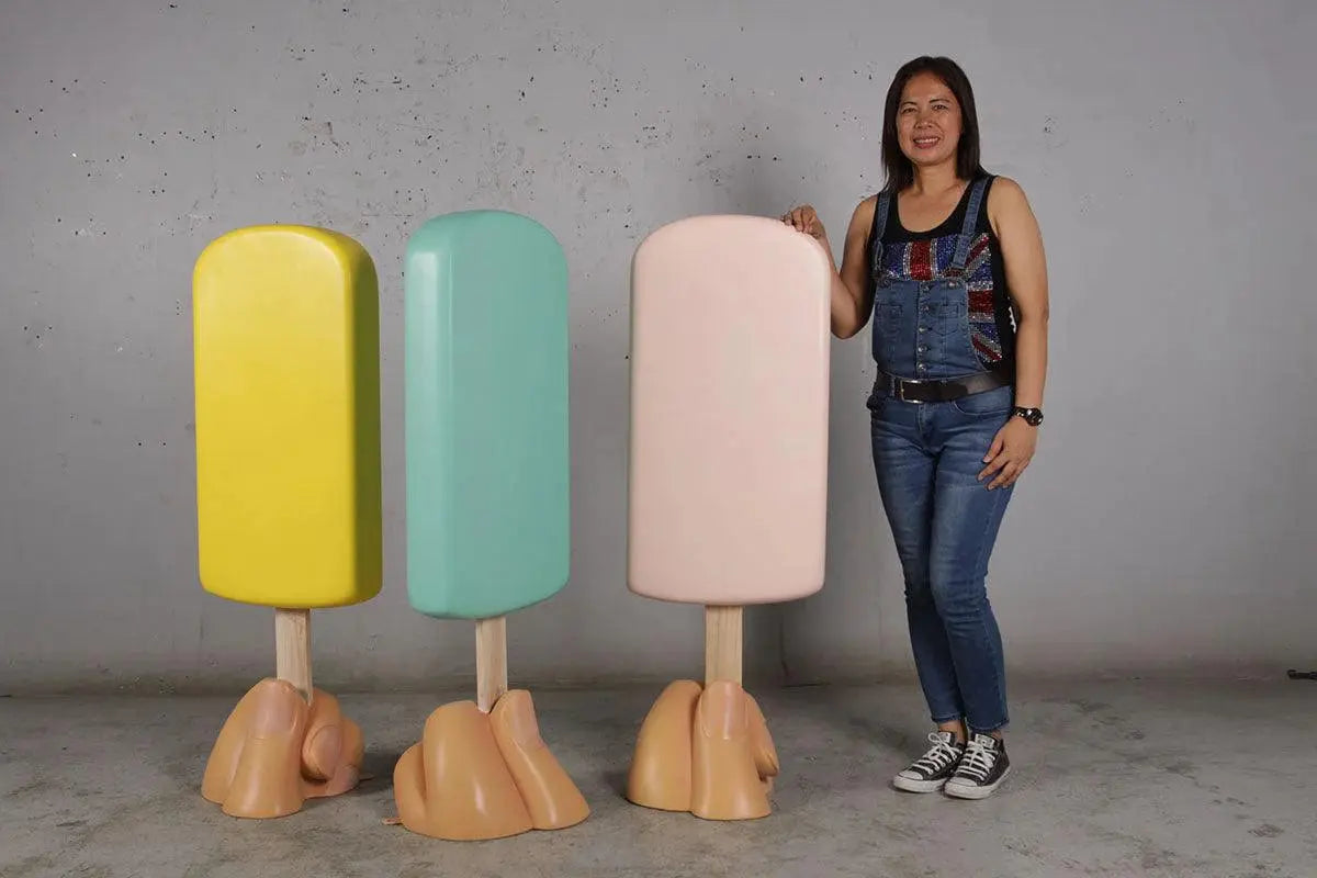 Yellow Ice Cream Popsicle Statue R0340Y-180230-H