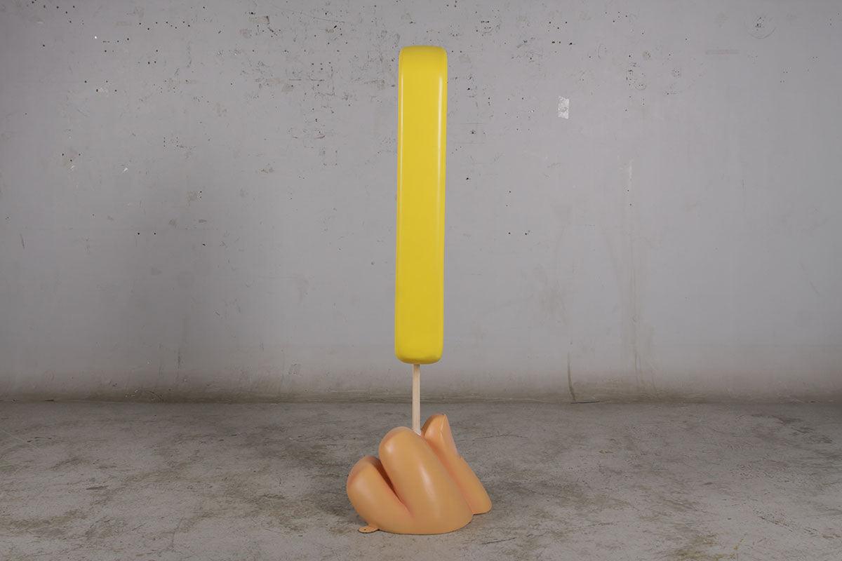 Yellow Ice Cream Popsicle Statue