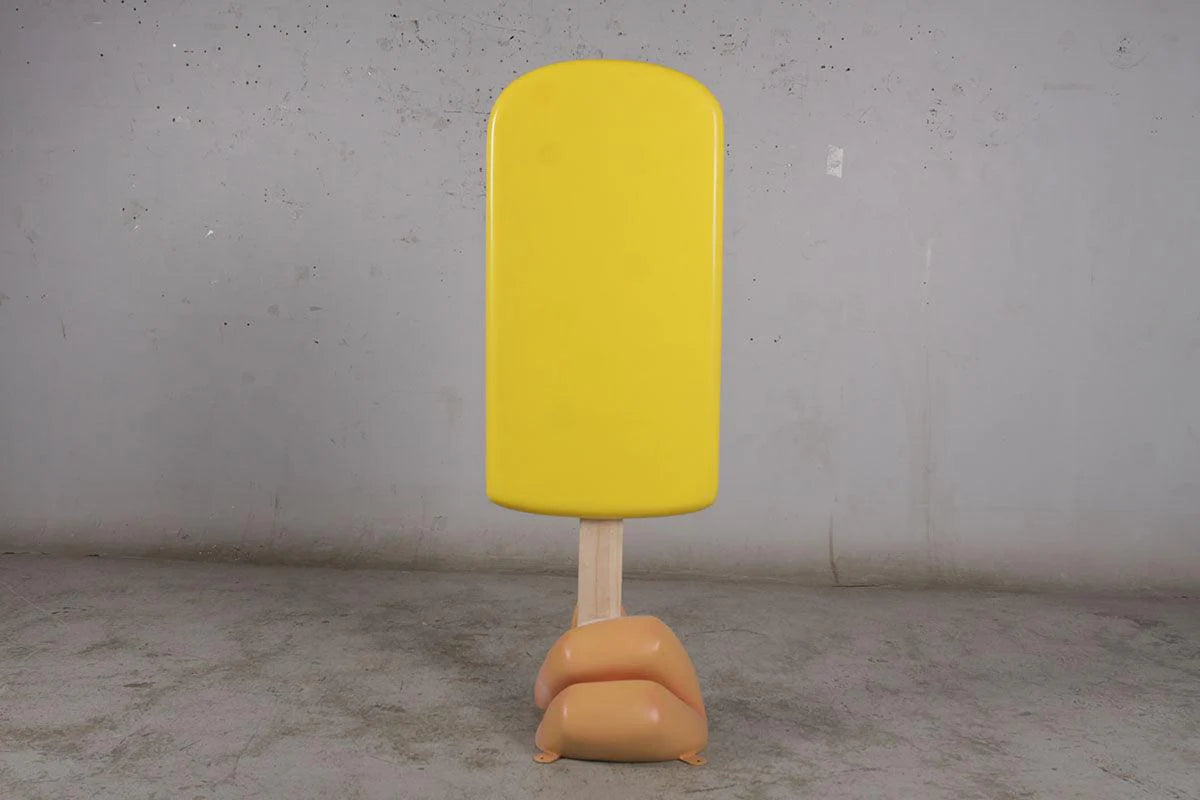 Yellow Ice Cream Popsicle Statue