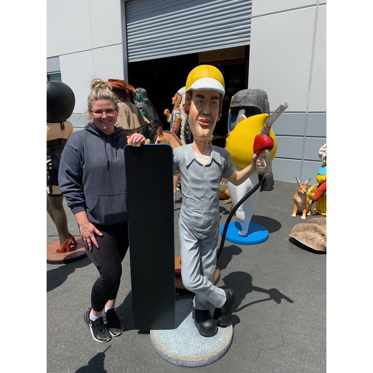 Gasoline Man Menu Board Statue