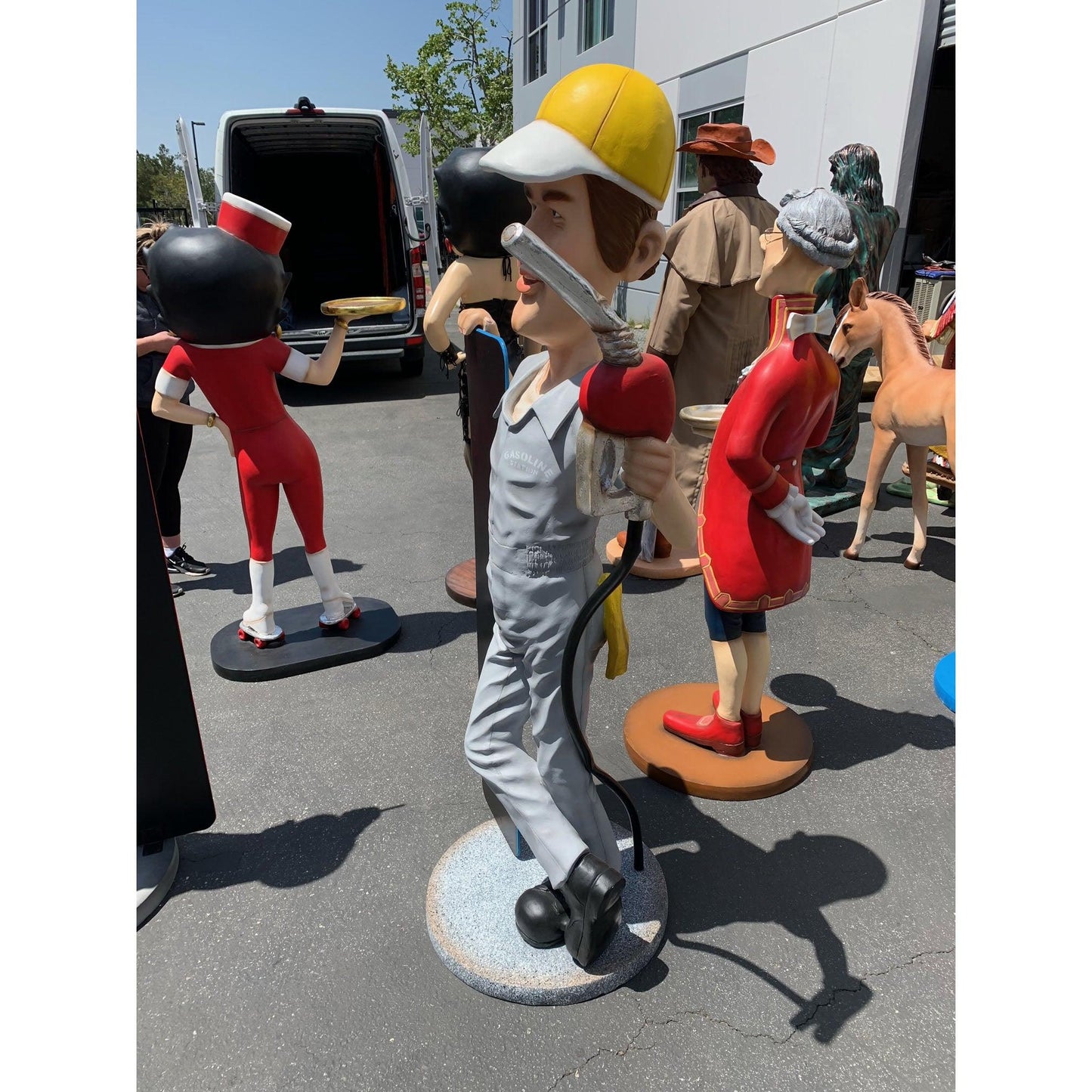 Gasoline Man Menu Board Statue