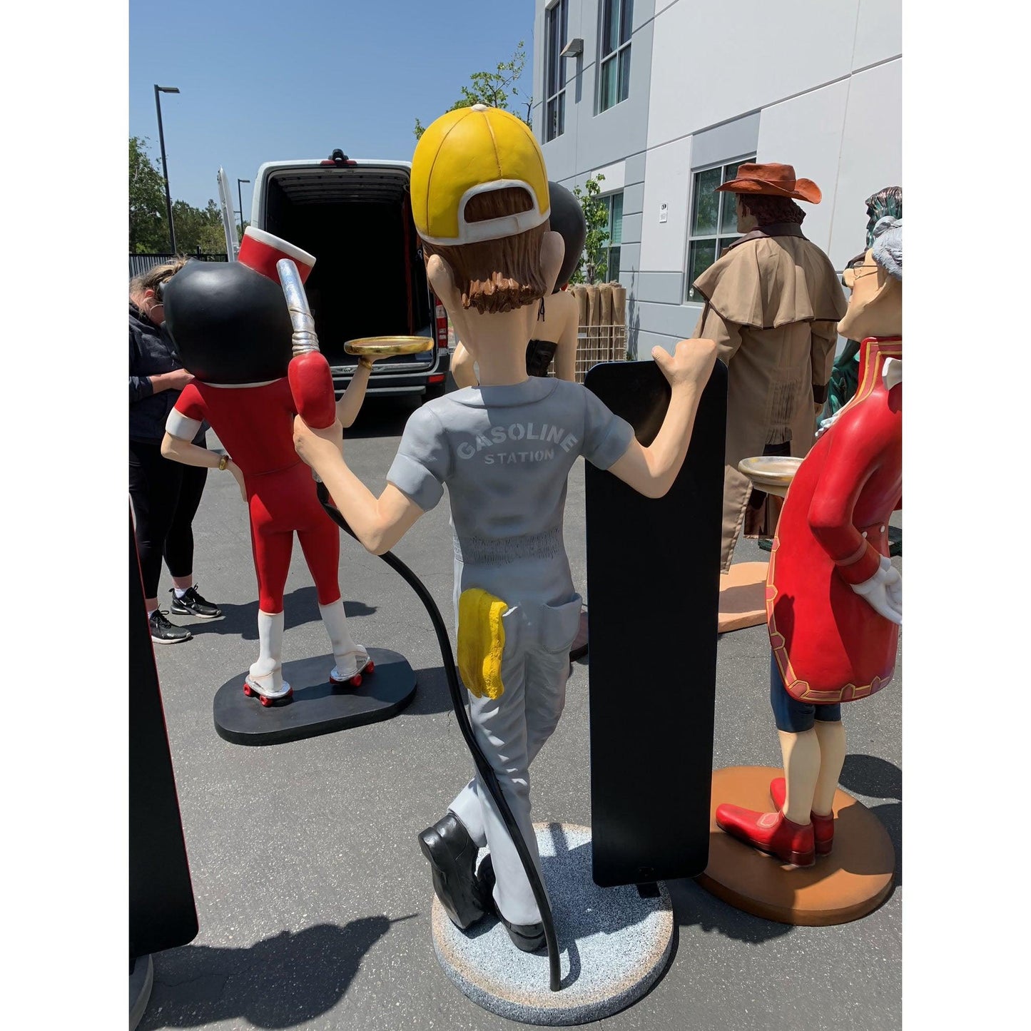 Gasoline Man Menu Board Statue