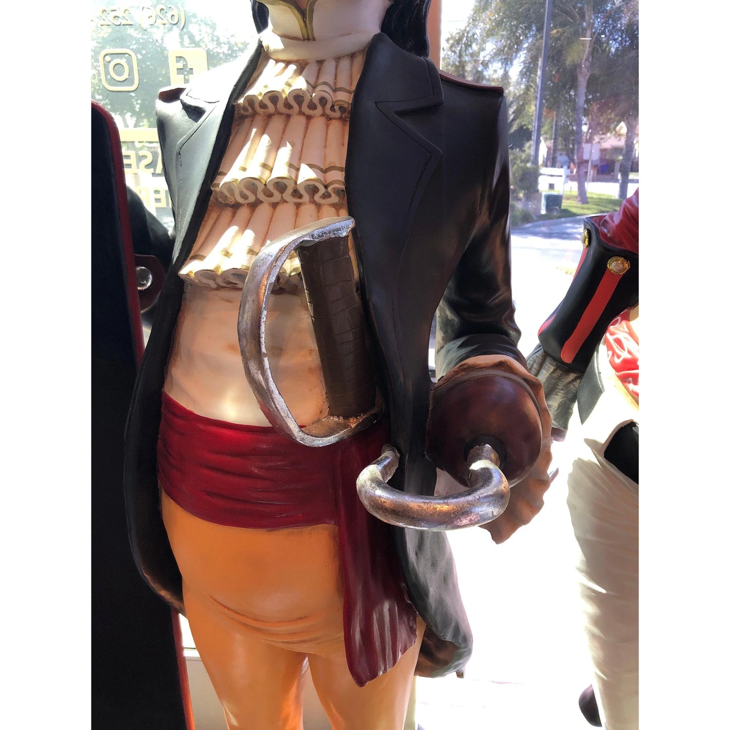 Pirate Holding Menu Board Life Size Statue