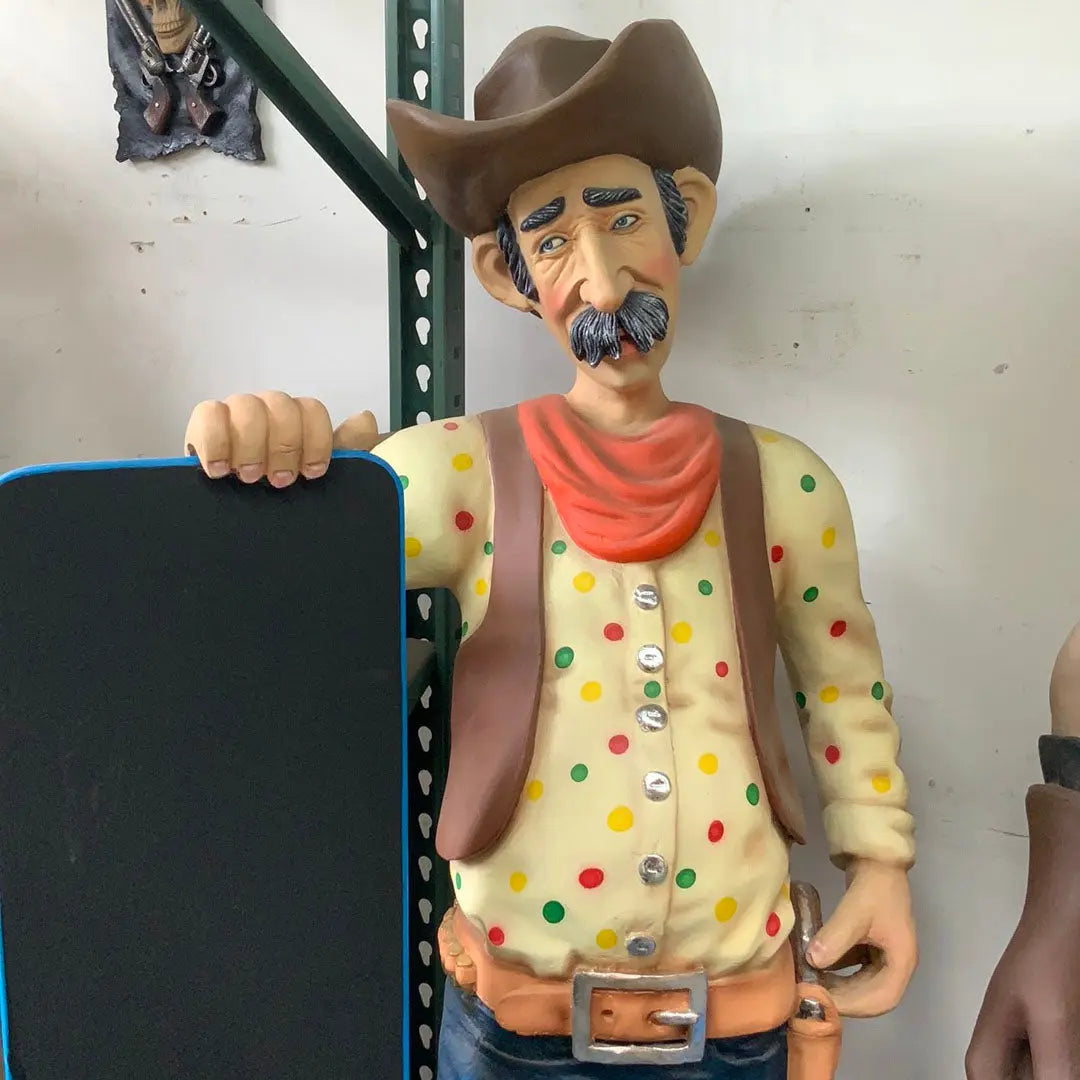 Cowboy With Menu Life Size Statue LS135-1864-A