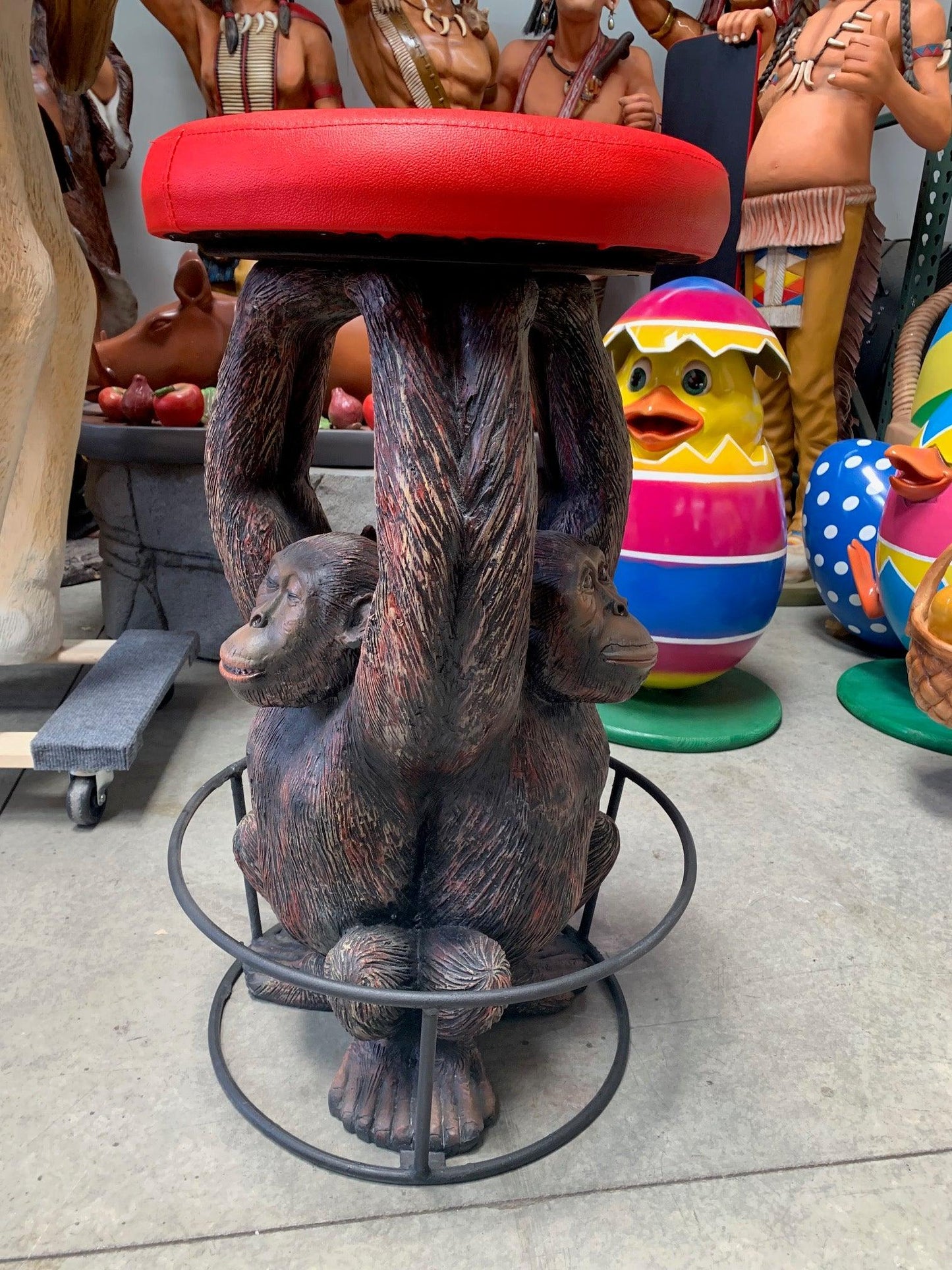 Monkey Barstool Statue