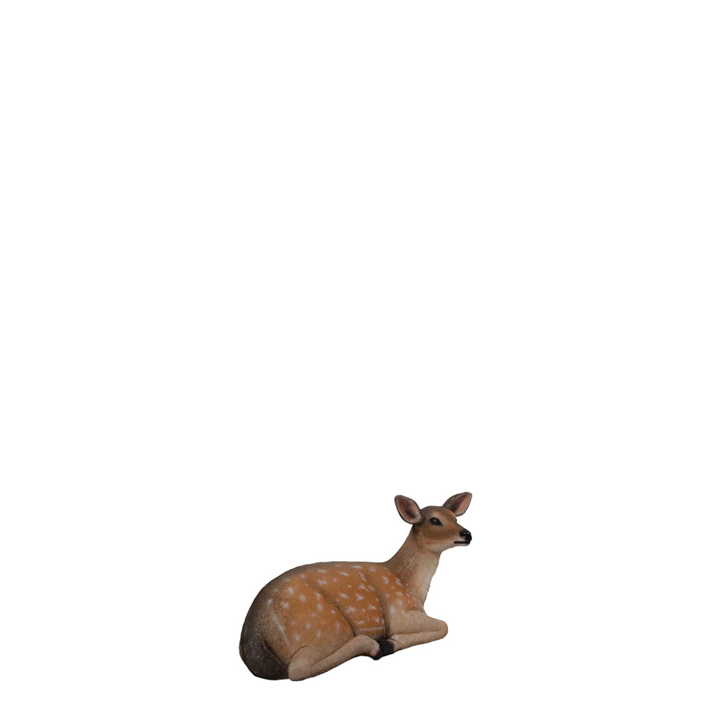 Baby Deer Lying Life Size Statue