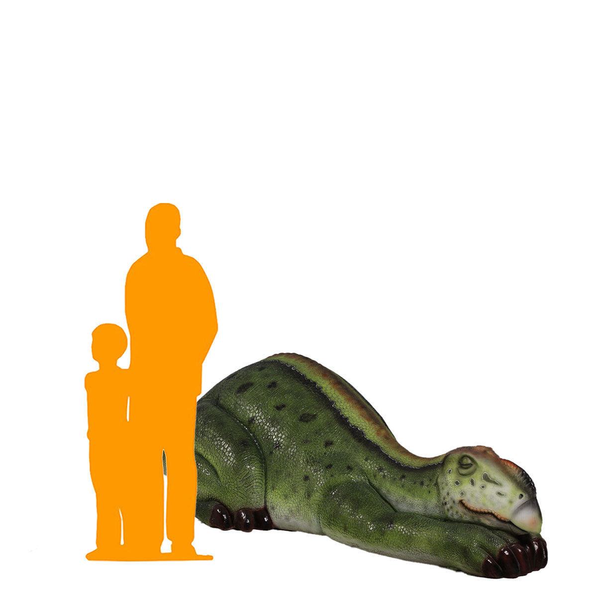 Sleeping Muttaburrasaurus Dinosaur Statue