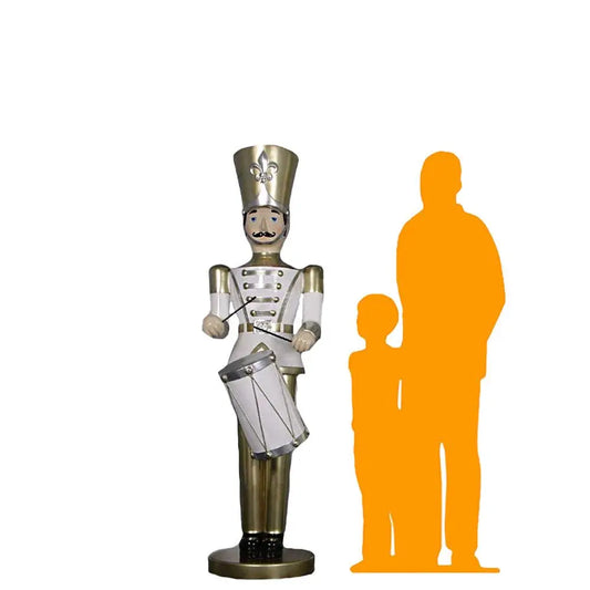 Gold Toy Soldier Drummer Statue S0150G-190012-H