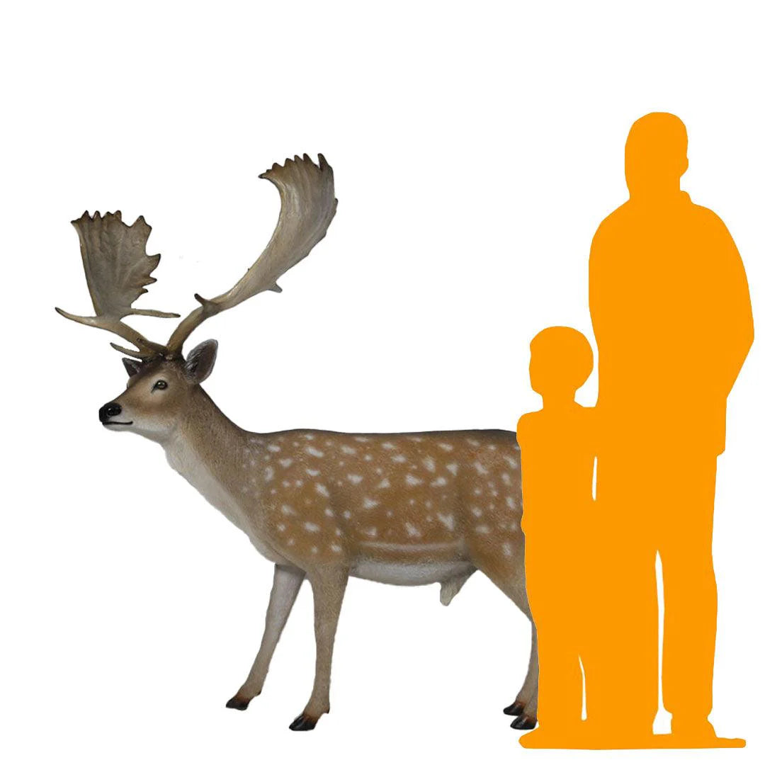 Deer Fallow Buck Life Size Statue