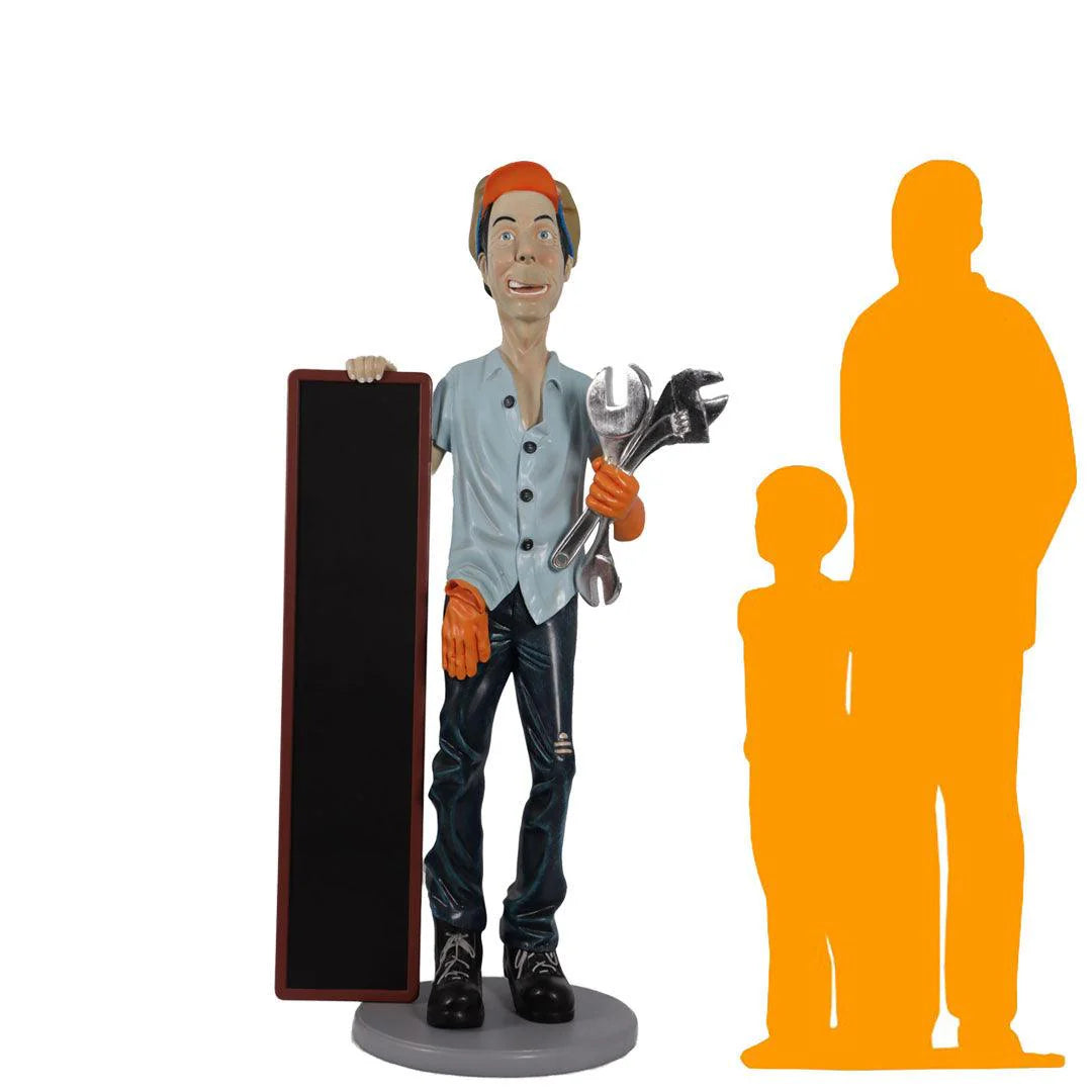 Mechanic Life Size Statue