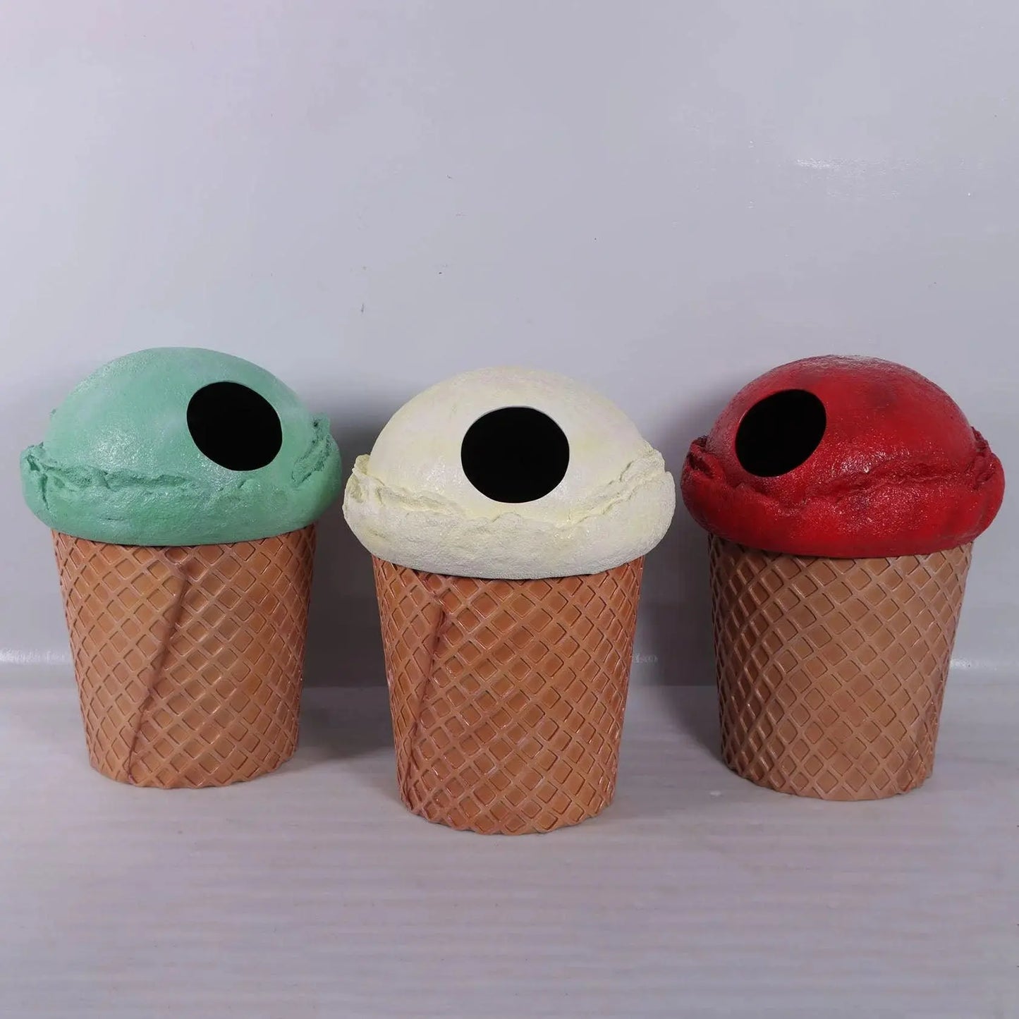 Mint Green Ice Cream Trash Can Statue R0374MG-190040-H