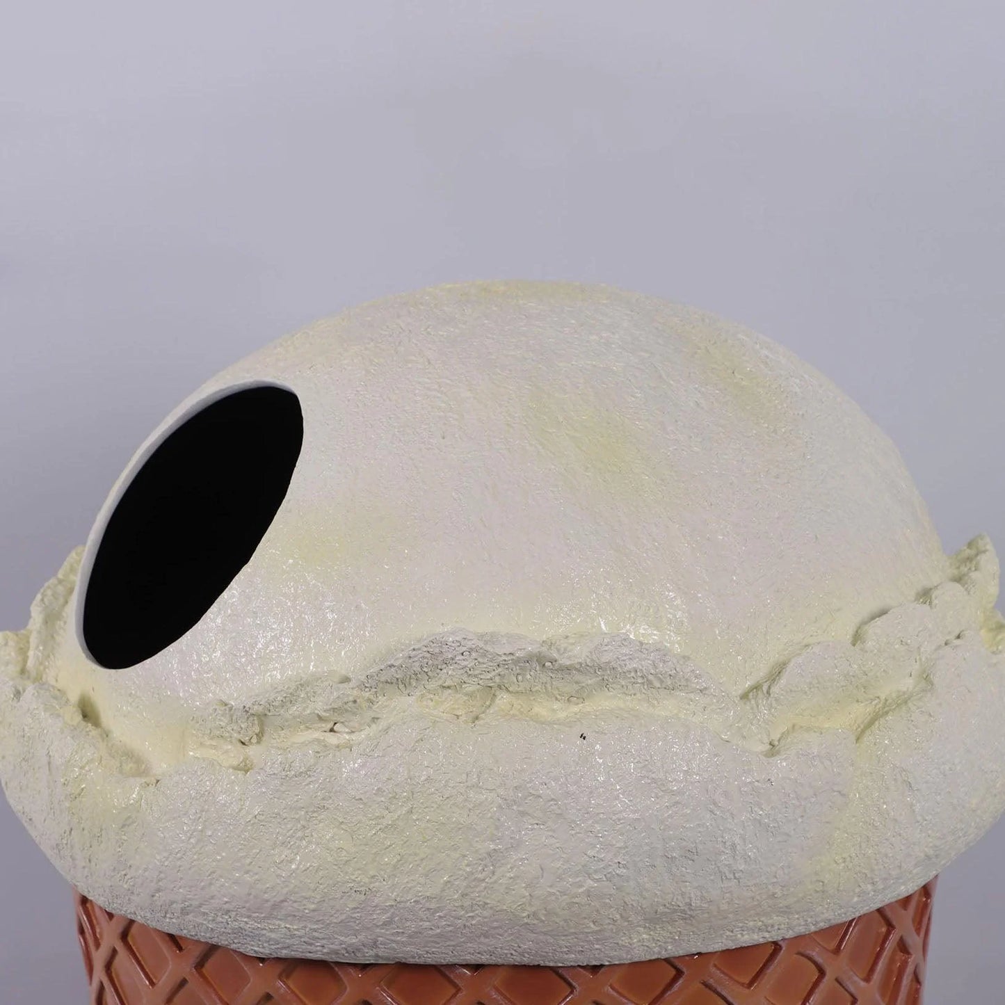Vanilla Ice Cream Trash Can Statue