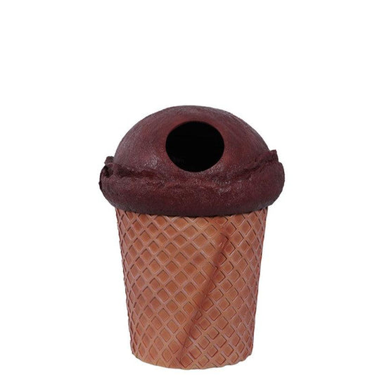 Chocolate Ice Cream Trash Can Statue