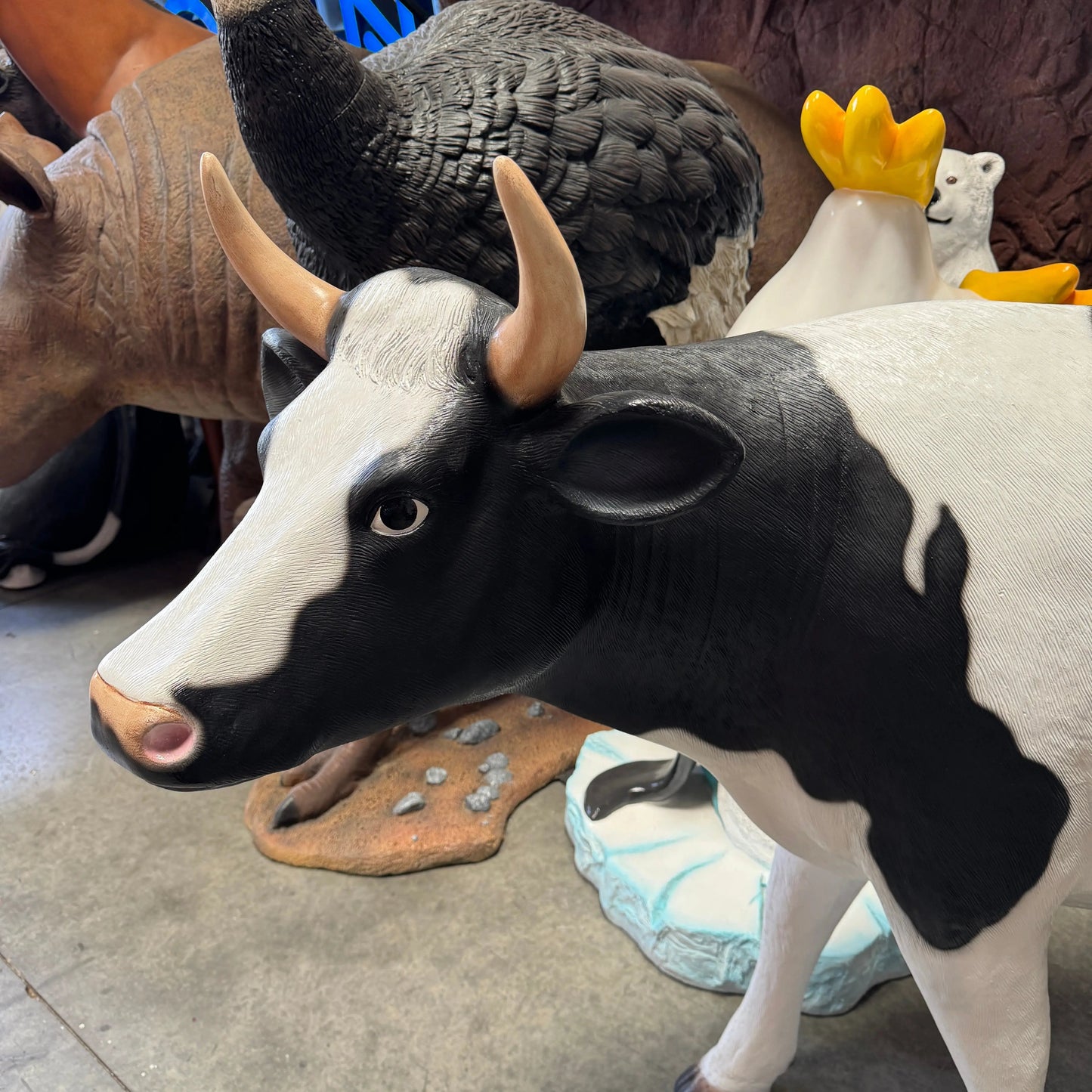 Holstein Cow Life Size Statue A0760-190047-H