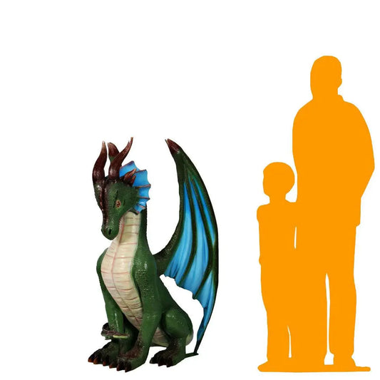 Small Sitting Dragon Statue A0771-190080-H