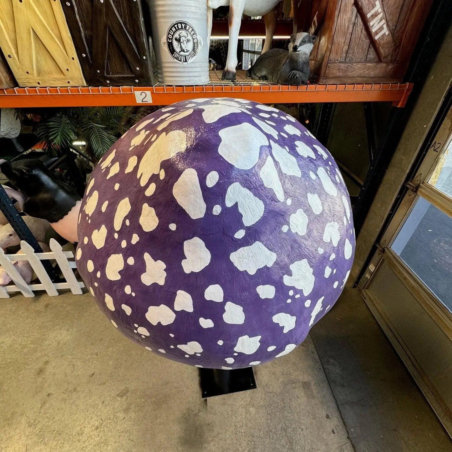 Purple Parasol Mushroom Statue M0223PR-190095-H